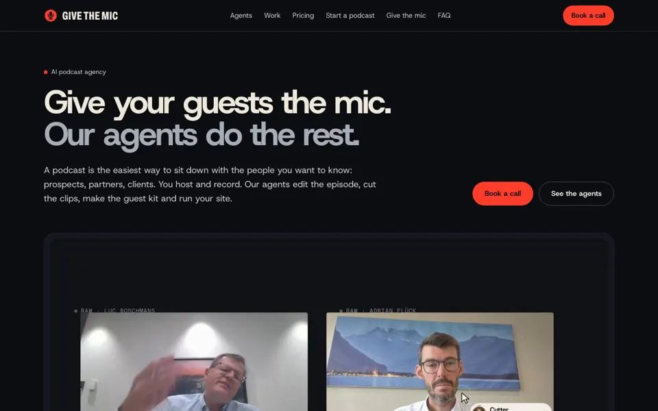 Website van Give the Mic