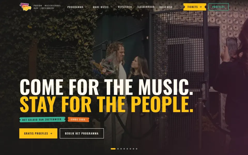 De nieuwe website van MusicSoulHouse