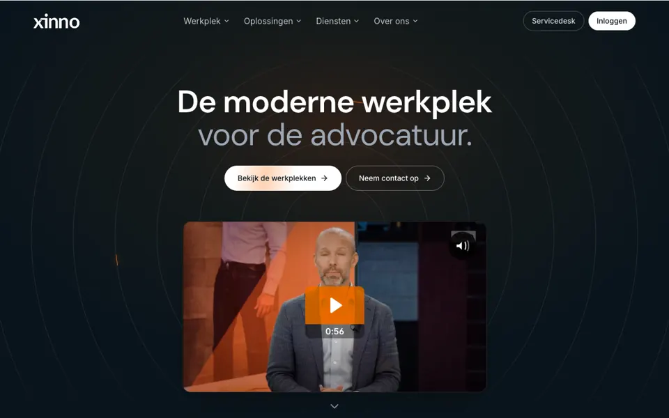 Voorbeeld van een nieuwe site